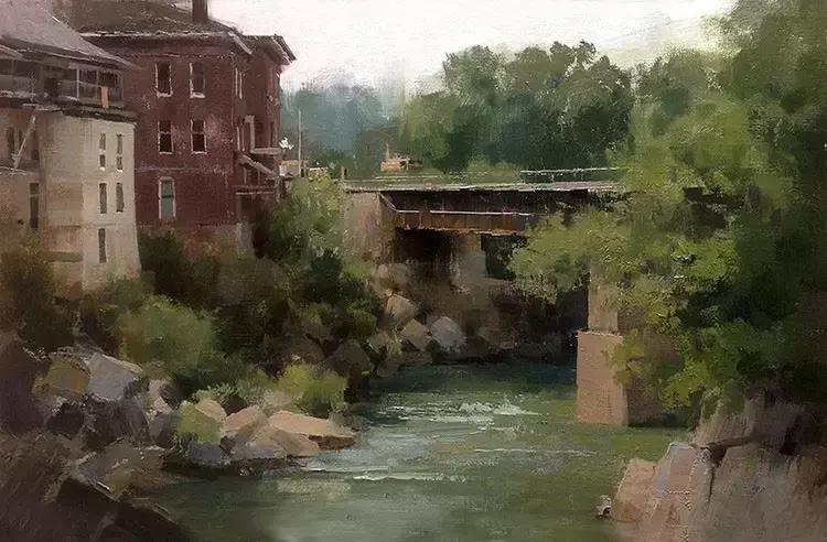 美国油画100幅欣赏,美国西部风景油画大全