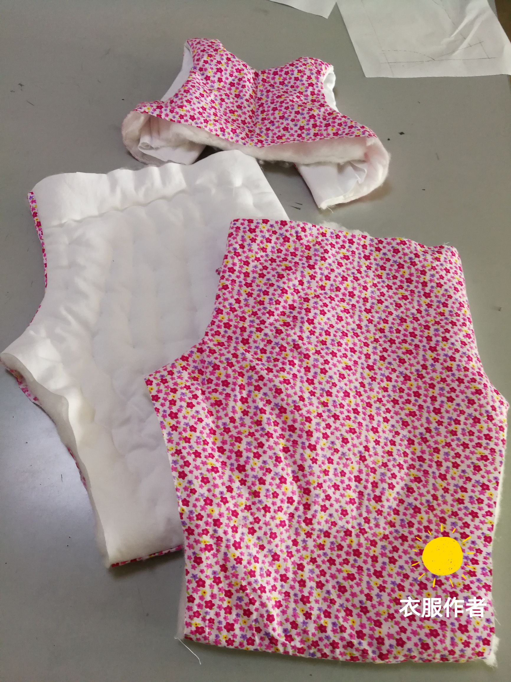 宝宝超可爱棉衣棉裤,婴儿连体棉裤皮半成品