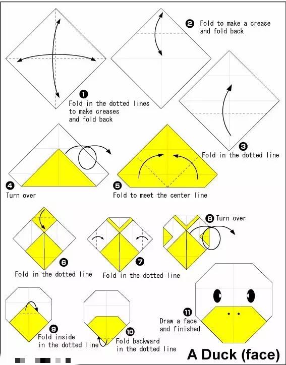 折纸大全创意7-12岁,有趣的折纸只需要一张长方形纸