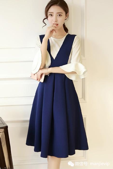 背带裙新款洋气减龄文艺风 (减龄时尚简约背带裙秒杀款)