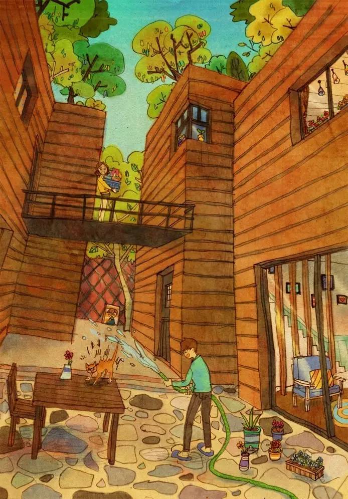 见过这样秀恩爱的吗？韩国艺术家温馨插画