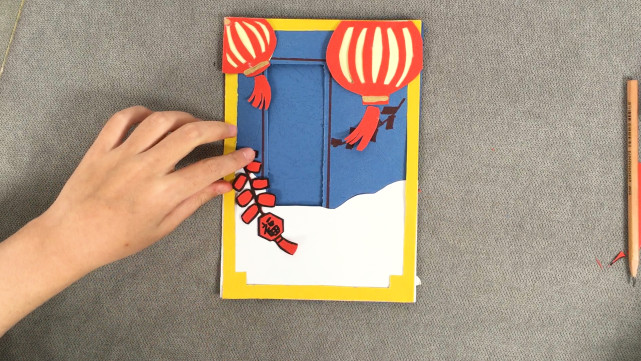 新年贺卡烟花,对小朋友的新年祝福贺卡