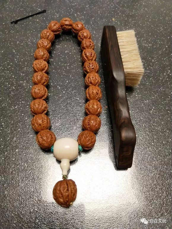 野生京八棱小核桃手串,野生雕刻小核桃手串