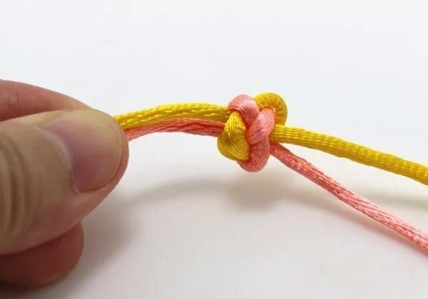 编绳双线纽扣结,编绳基础双线纽扣