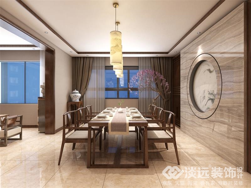 曲江轻奢风装修设计效果图,金玉满堂中式装修风格效果图