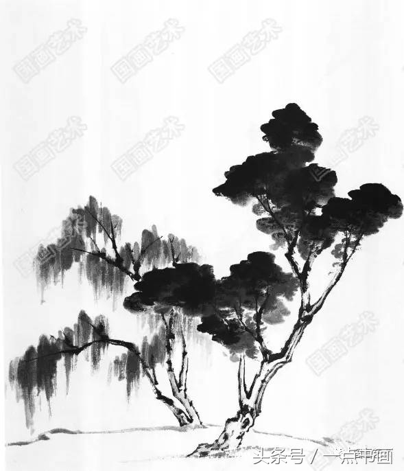 芥子园山水画技法10,芥子园国画山水画教学视频的画法