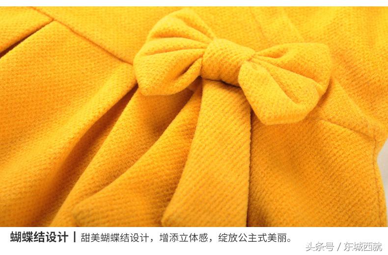 女童公主裙童装春秋装长袖连衣裙,童装裙子秋冬款加绒4岁公主裙