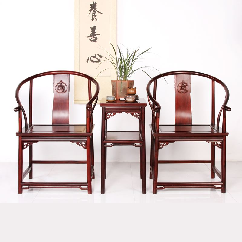 红木家具圈椅茶几三件套,红木家具圈椅分析