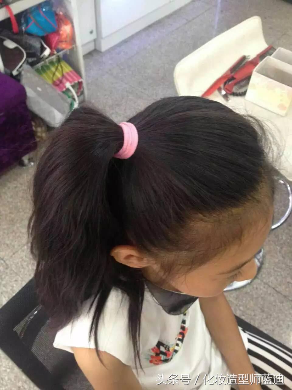 编发教程拉拉队,三股瀑布辫编发步骤图解