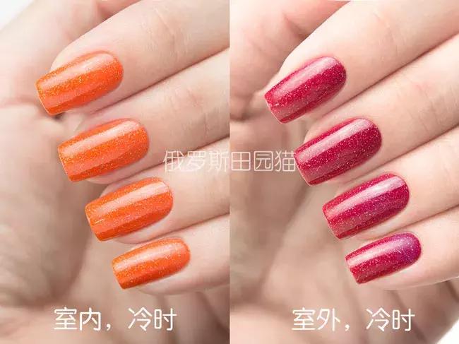 红色挑心系列美甲,明星同款纯色美甲推荐