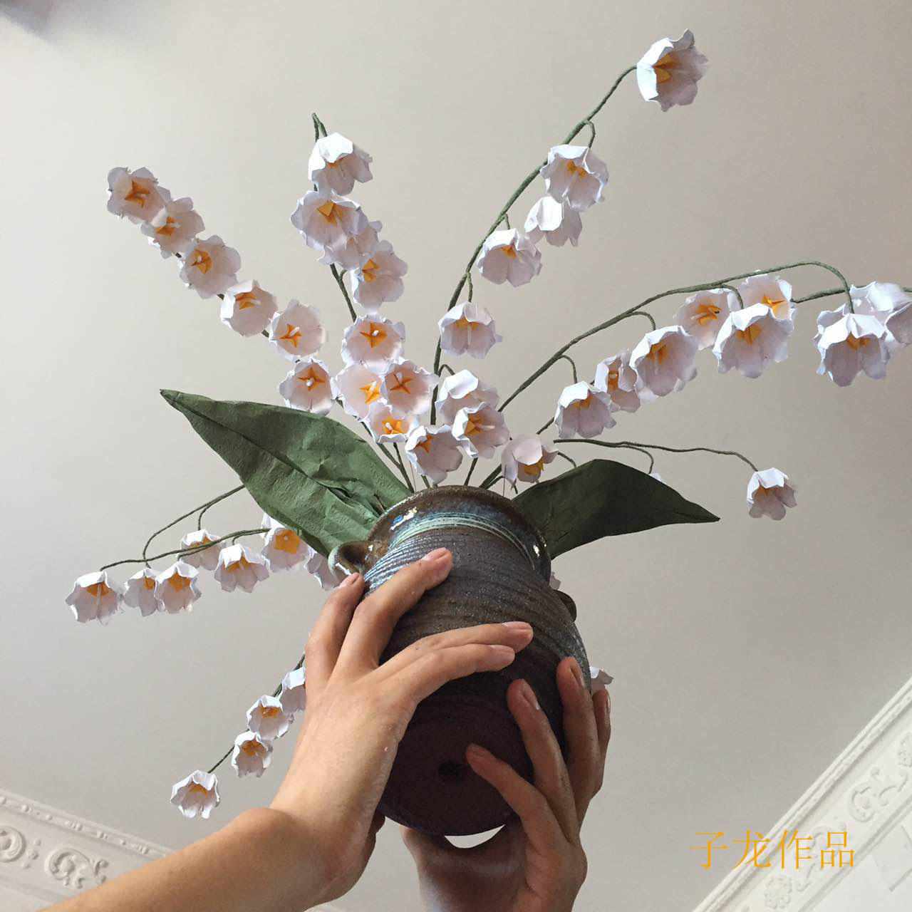 铃兰花灯折纸教程,铃兰折纸花束