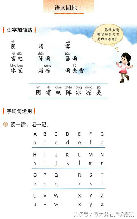 人之初语文一年级下册预习图片,部编版语文一年级下册课文预习