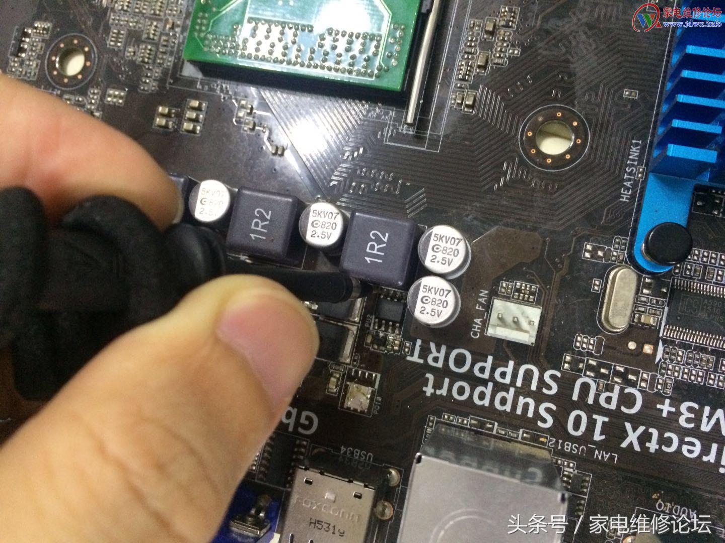 华硕m5a78l-mlx3plus如何换cpu,使用示波器维修电脑主板