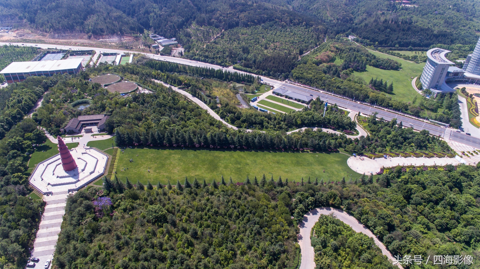 航拍云南玉溪市红塔区,红塔集团对玉溪的贡献