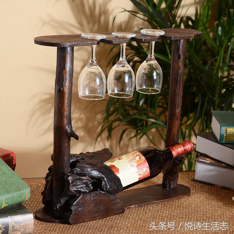 创意吧台悬挂式红酒架,客厅壁挂式创意红酒架