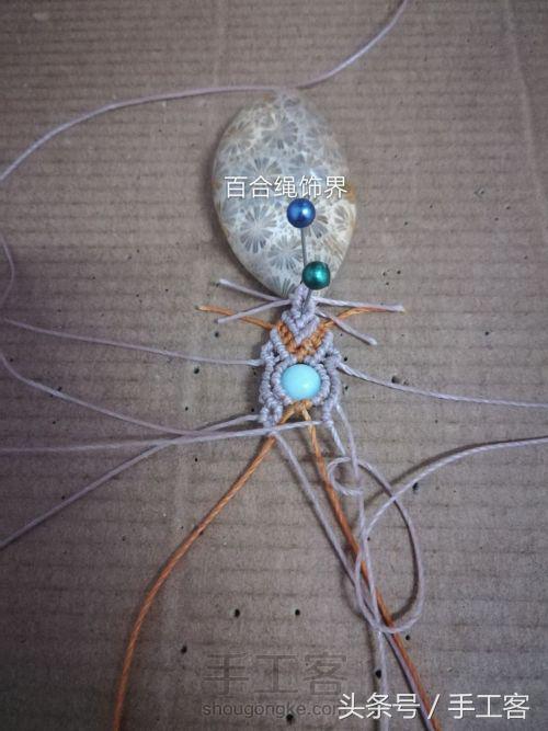 编绳项链背云的编法,宝宝平安扣编绳项链编法