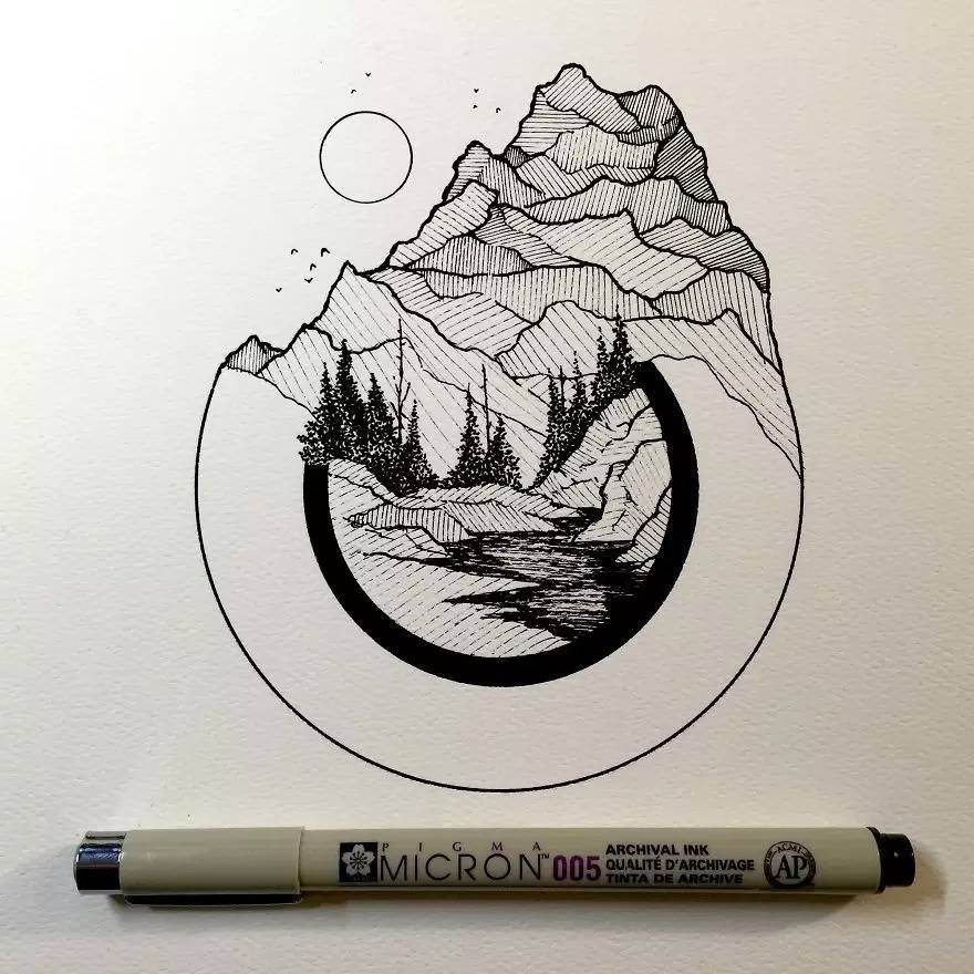 一支樱花针管笔就可以画出一幅惊世作品，厉害了我的哥