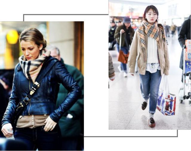 大牌围巾经典款,大牌围巾戴法简单好看