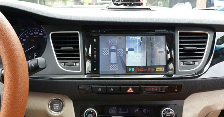 现代名图行车记录仪布线教程,现代名图360度车载全景影像