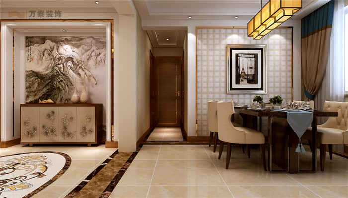 淄博绿城紫薇园145平装修方案,淄博庭院装修设计公司哪家好