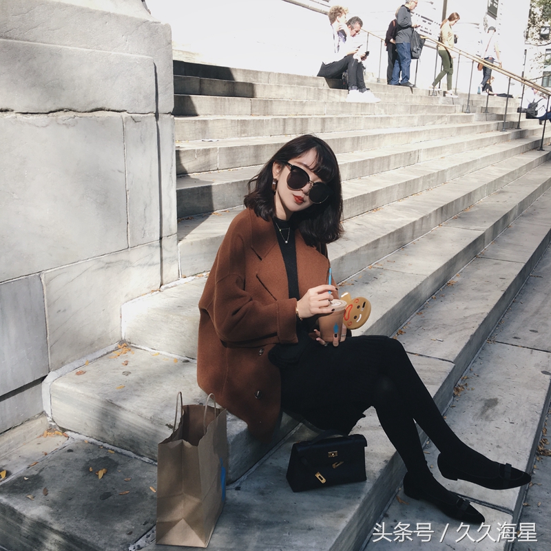 保暖好看双面羊绒大衣,羽绒和双面绒拼接大衣高档