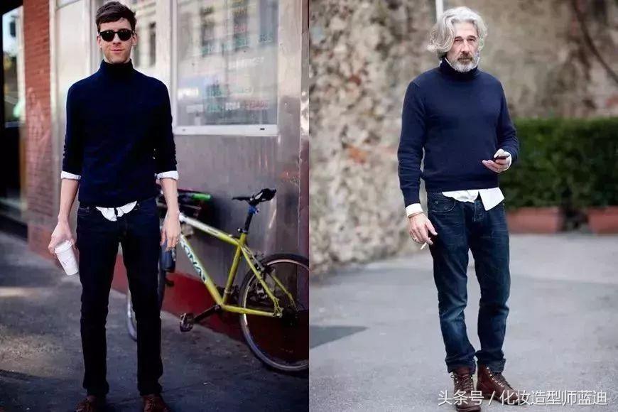 男装高领毛衫怎么搭配衣服,男士小高领毛衫