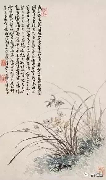 董寿平画兰花高清图,郭方颐画兰花作品图片
