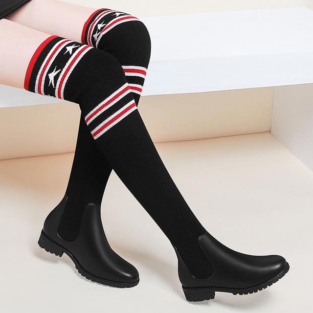 春款过膝长靴搭配,气质高级过膝长靴搭配