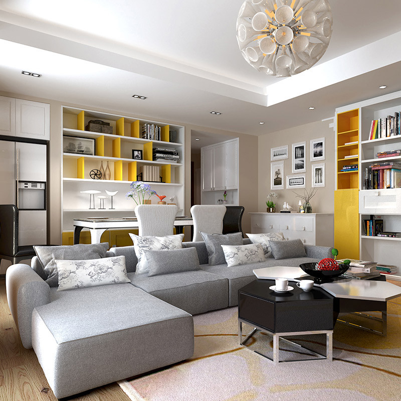 客厅储物柜上摆什么大气上档次,客厅多格储物柜靠墙