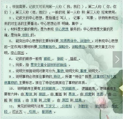 这份资料包含了初中语文所有知识点，收藏起来用来吧