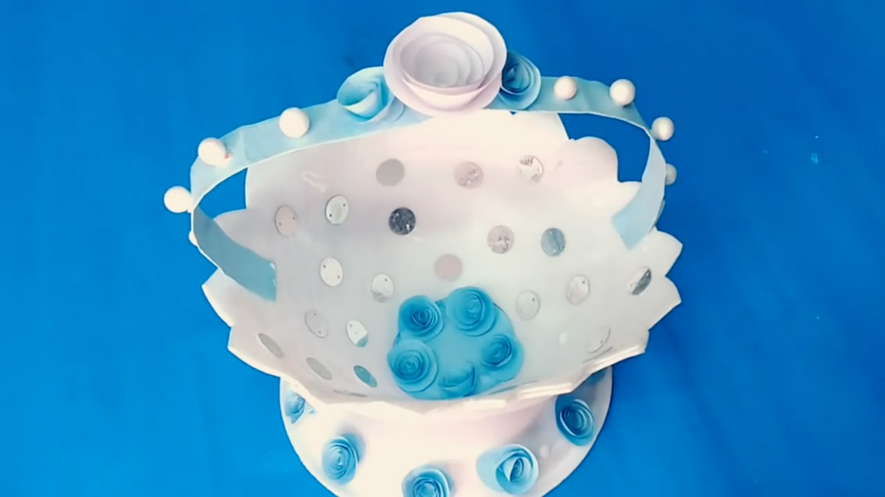 没有纸盘怎么做花篮,纸盘花篮手工制作