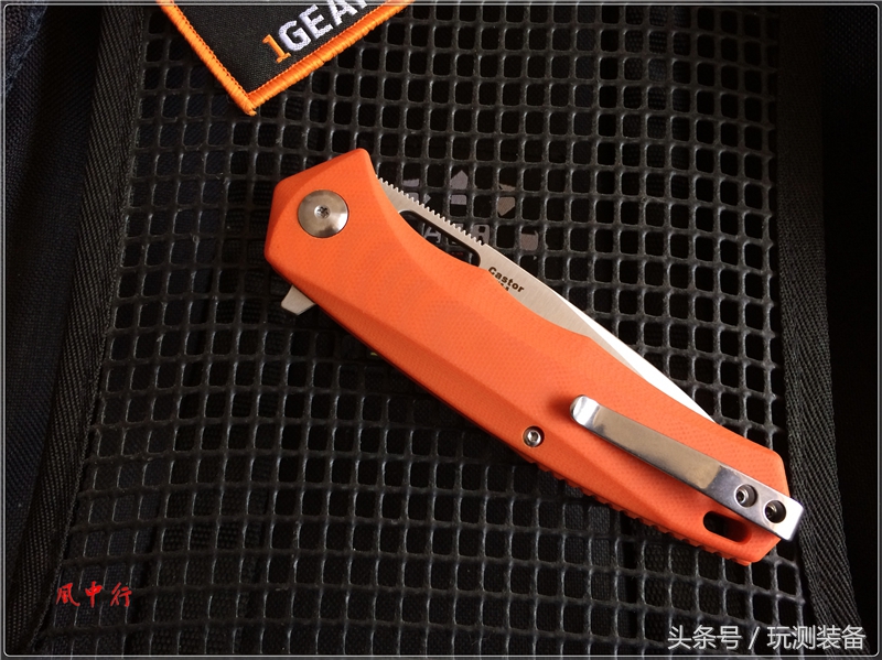 悍迪HARNDS双子星橙色柄户外*刀折**评测