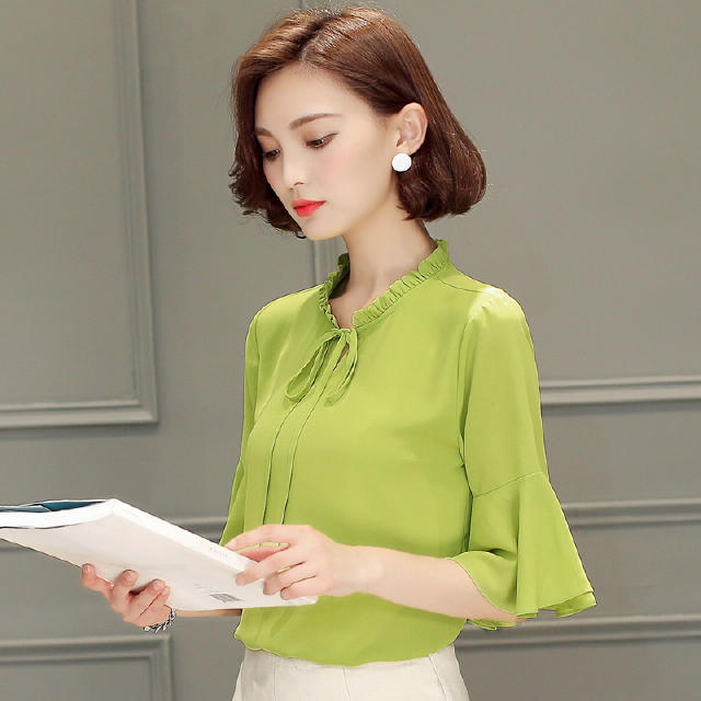 洋气小衫舒适透气又凉快气质穿搭,夏季凉爽的短衫