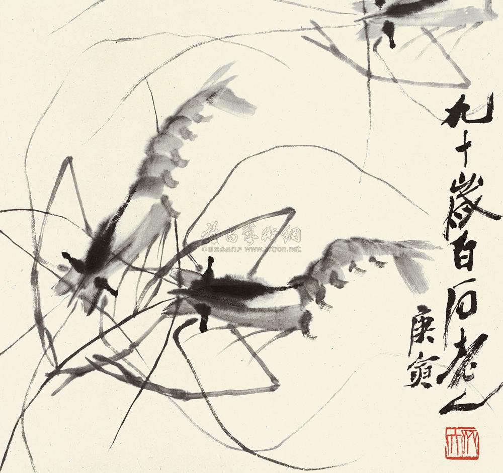 齐白石画虾的6只虾,画虾齐白石虾的画法步骤