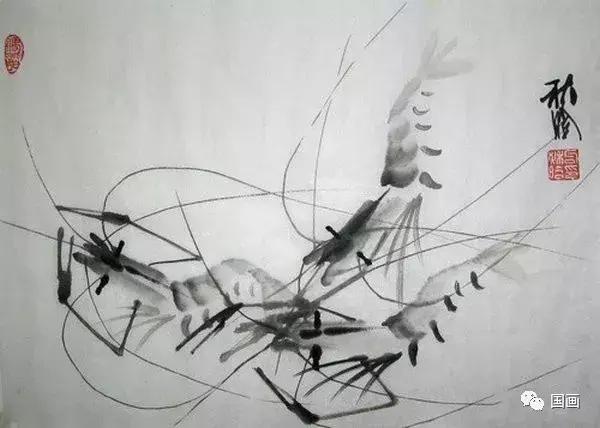 齐白石画虾的6只虾,画虾齐白石虾的画法步骤