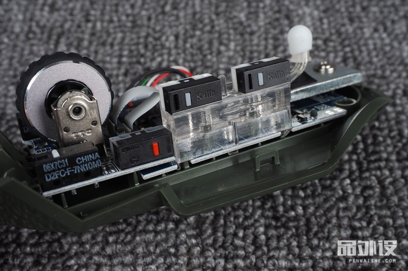 达尔优牧马人em915鼠标拆解,达尔优em915黑色裂纹版游戏鼠标