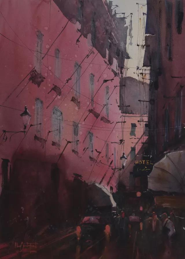 水彩大师阿尔瓦罗绘画作品,乌拉圭创意画家