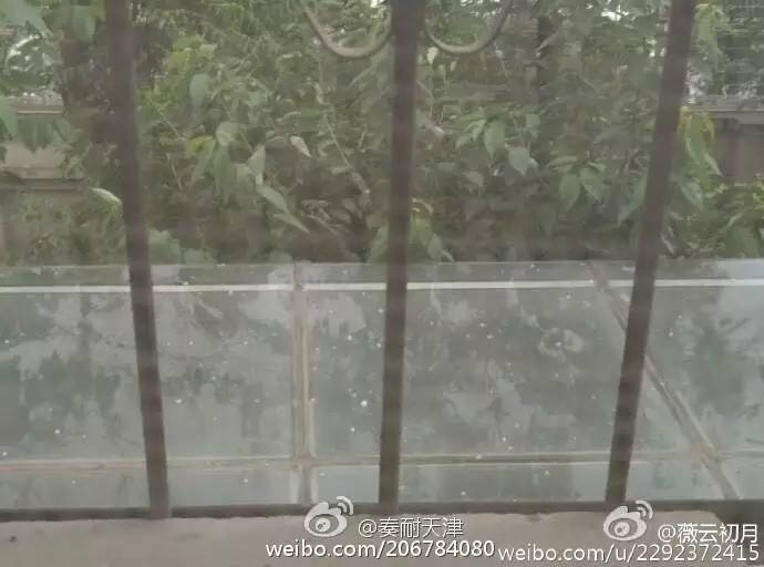 天津大雨下冰雹,天津大雨冰雹齐来袭