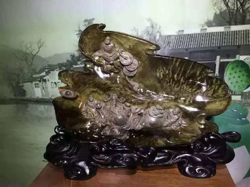 金丝楠乌木财神爷,金丝楠木能摆财神旁边吗