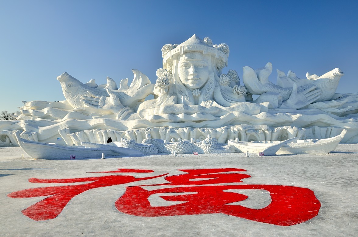 哈尔滨雪景雕刻,哈尔滨景观石雕刻施工