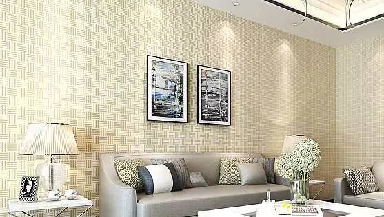 墙纸客厅全贴,客厅顶贴自粘墙纸