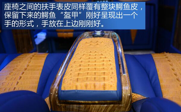鳄鱼皮打造奢华内饰实拍中欧唯雅诺商旅车