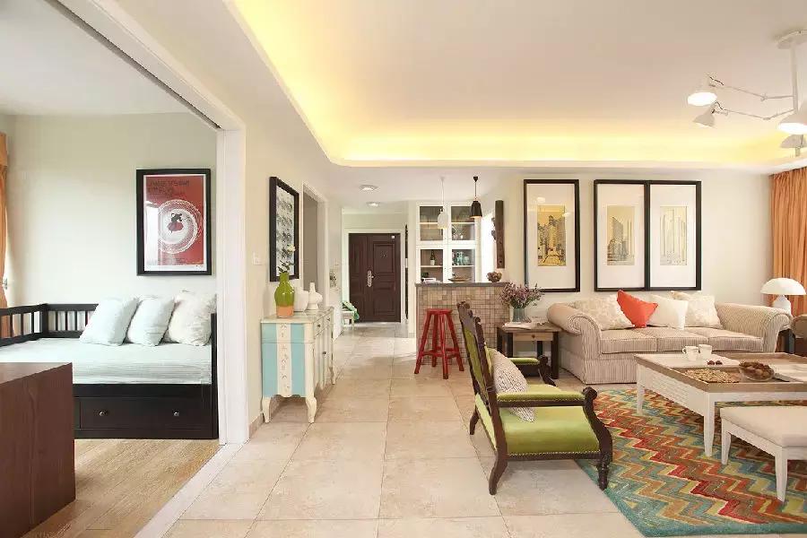 135平中法混搭装修风格,135m轻奢装修效果图