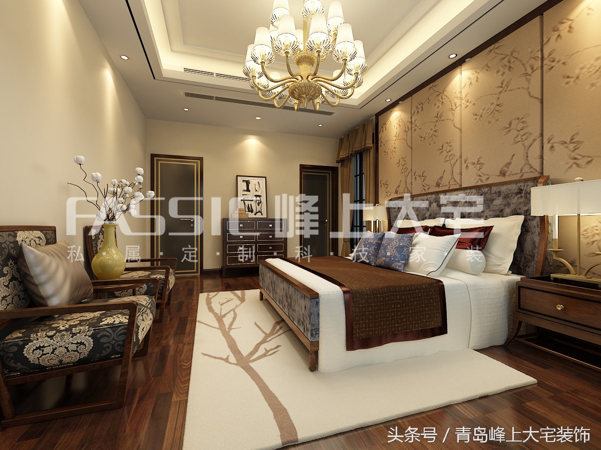 青岛百福山庄400平丨把新中式演绎的淋漓尽致。大气