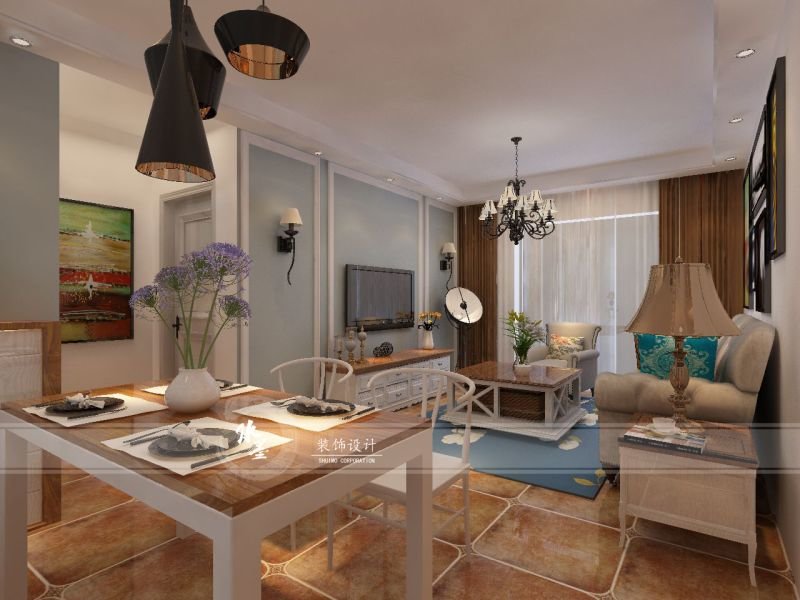 芜湖荷塘月色89㎡简美风格装修案例