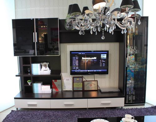 10-15平客厅收纳电视柜,客厅电视柜一体背景墙收纳