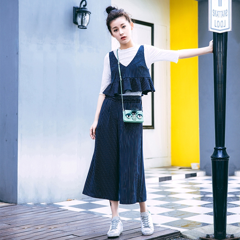 阔腿裤套装优雅,最流行的阔腿裤套装