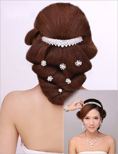 端庄优雅的韩式新娘盘发,新乡哪教韩式新娘盘发