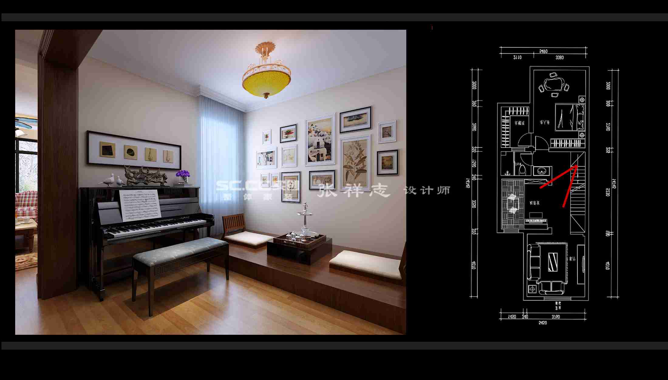红墅湾装修案例,凯旋湾117平米户型装修案例