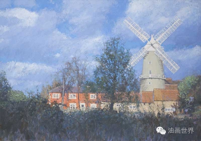 禅意山水意境油画,浓郁诗意的风景油画